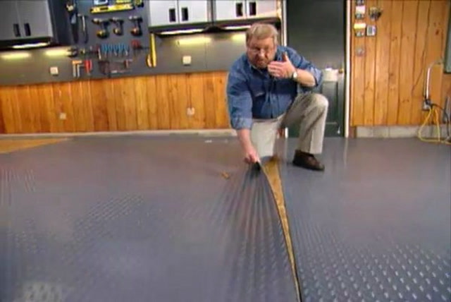 Floor Covering In A Garage Ron Hazelton, How To Install Roll Out Vinyl Flooring