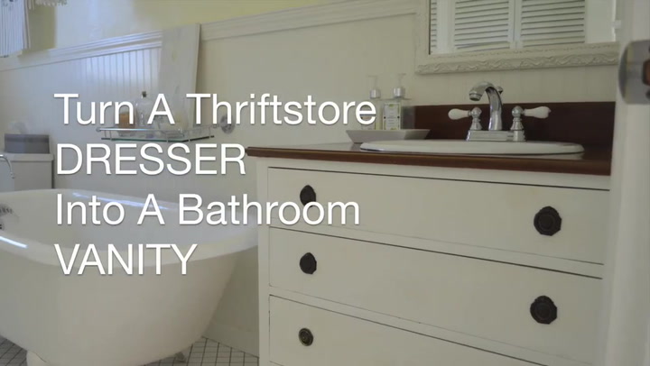 A Dresser Into Vanity Tutorial, How To Make A Chest Of Drawers Into Bathroom Vanity