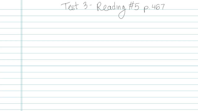Test 3 - Reading - Question 5