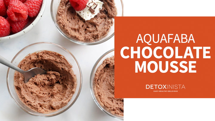 Chocolate Aquafaba Mousse Vegan Detoxinista
