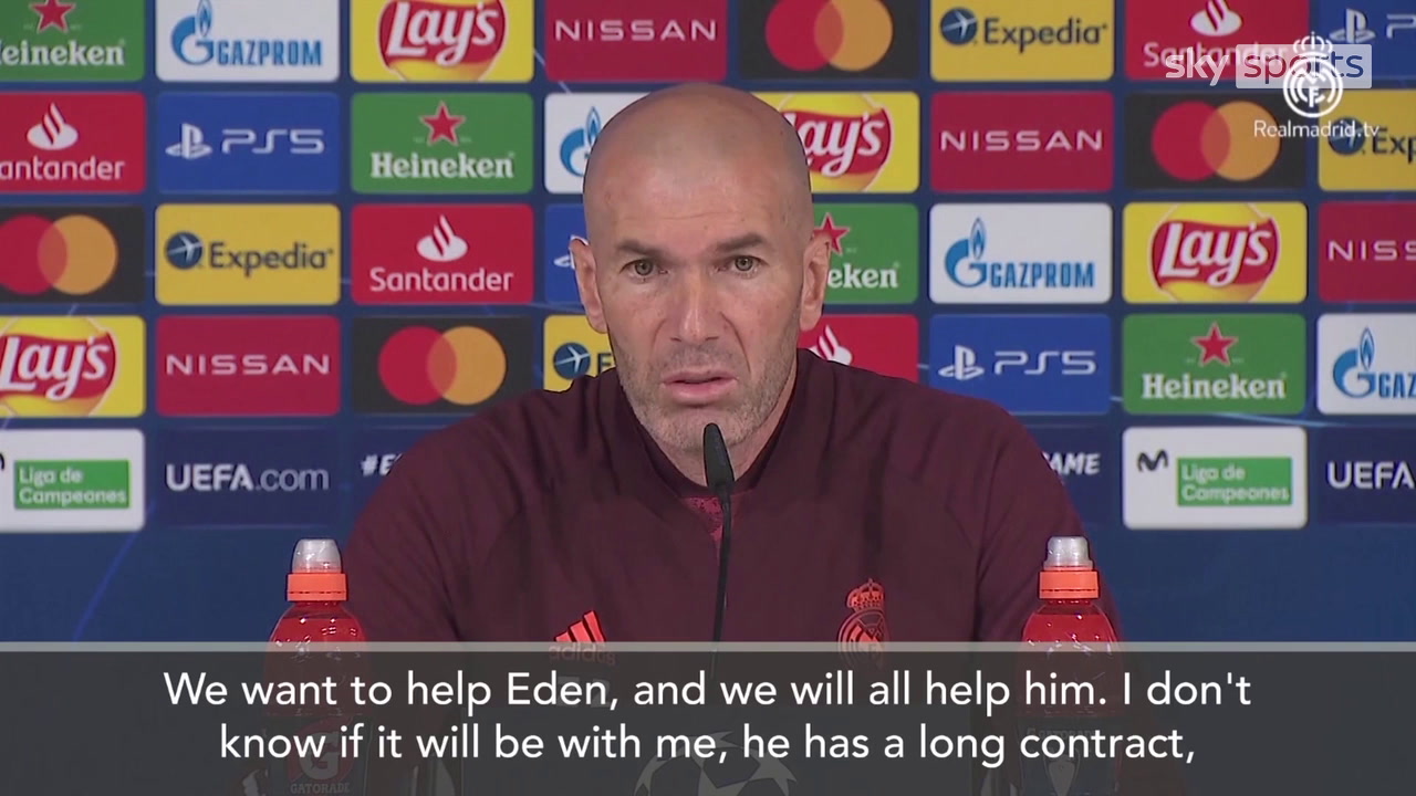 Zinedine Zidane: Real Madrid can only be patient with Eden Hazard