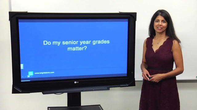 Do my senior year grades matter?