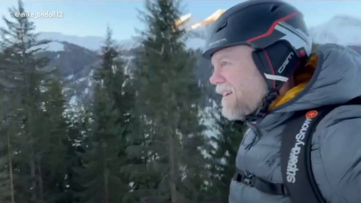 Mike Tindall shares fun video of ski break with friends