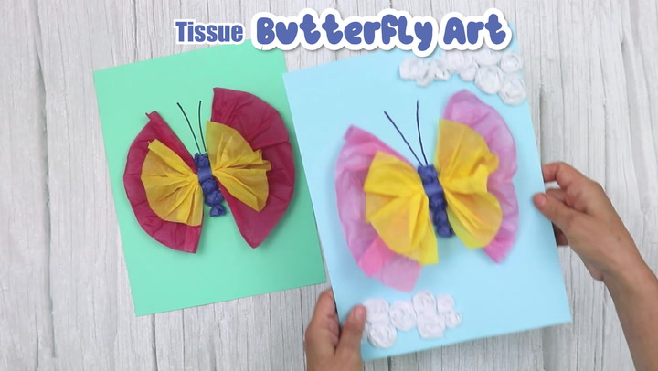 Tissue paper crafts for kids - The Craft Train