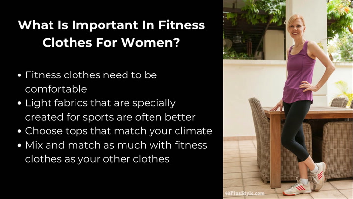 Fitness clothes for women over 40 - some ideas