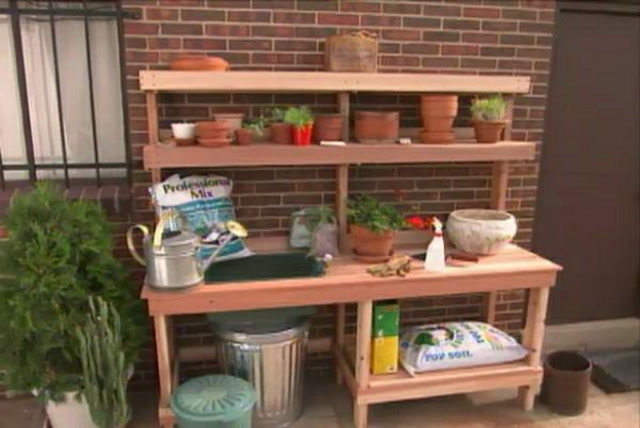 How To Build A Garden Potting Bench, How To Build A Garden Work Table