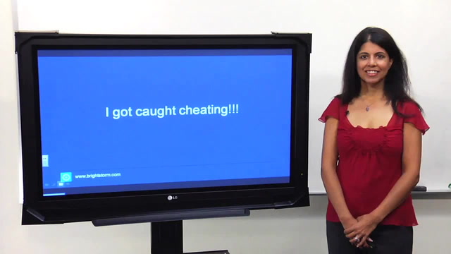I got caught cheating!
