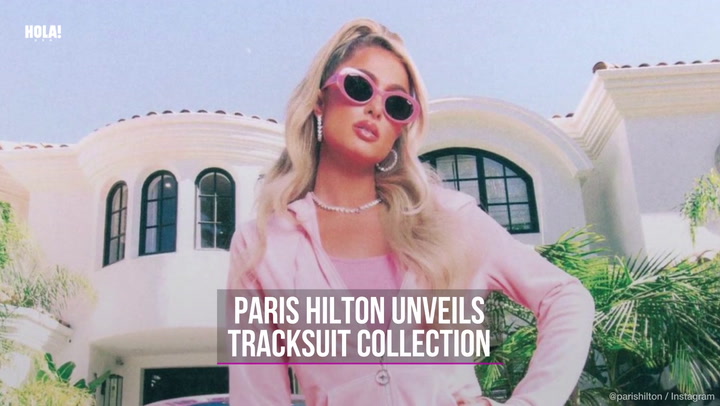 Paris Hilton unveils tracksuit collection, including iconic bedazzled hoodies