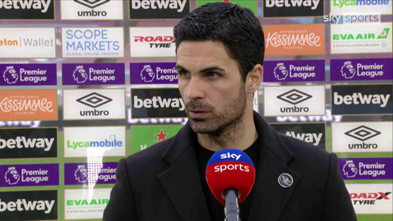 Mikel Arteta: First half display from Arsenal unacceptable