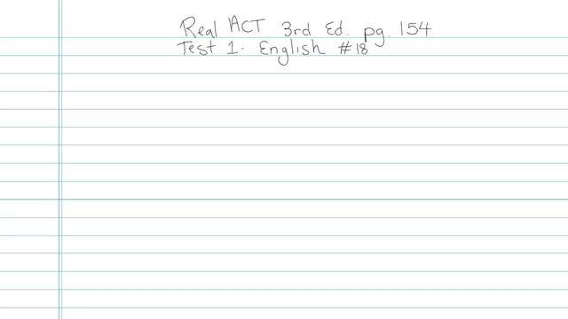 Test 1 - English - Question 18