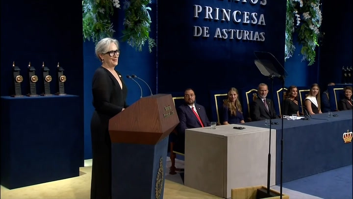 El emotivo discurso de Meryl Streep con guiño a Penélope Cruz, con el que ha hecho reír a la princesa Leonor