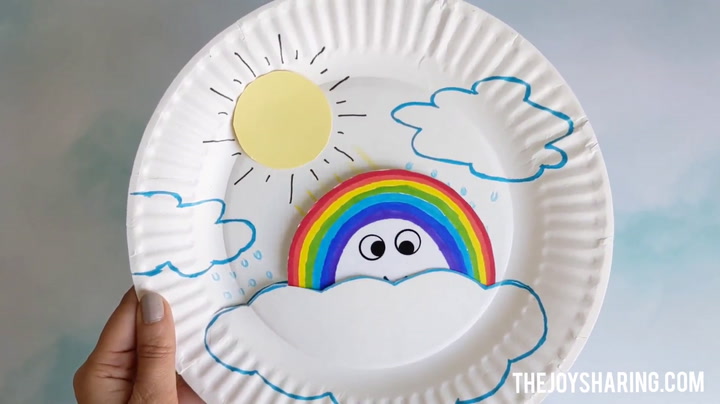 Rainbow Formation Paper Plate Craft - The Joy of Sharing