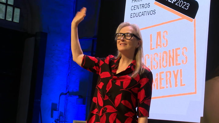 Meryl Streep, entre risas y confesiones, en su original encuentro con adolescentes asturianos