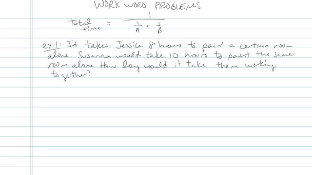 Work Word Problems - Problem 3