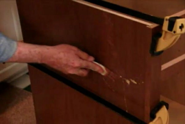 How To Repair Gouges In Kitchen Cabinets Ron Hazelton