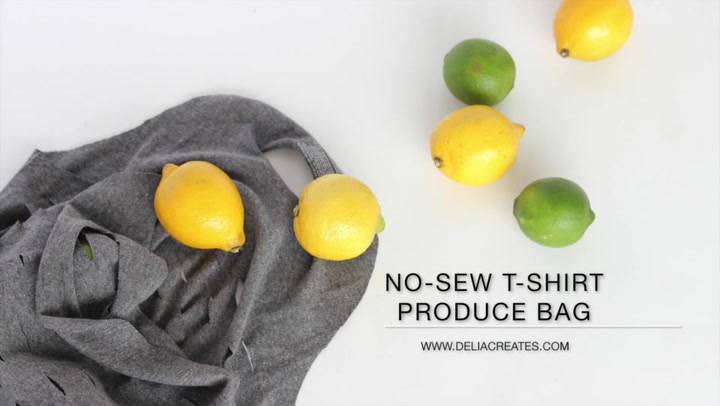 No-Sew T-Shirt Produce Bag