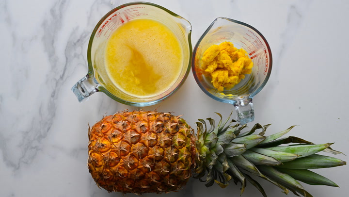 Fresh Pineapple Juice Recipe - Sandhya's Kitchen