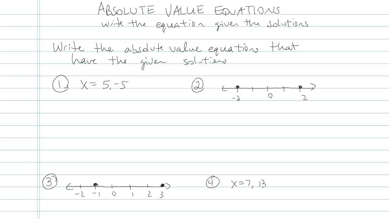 Absolute Value Equations - Problem 17