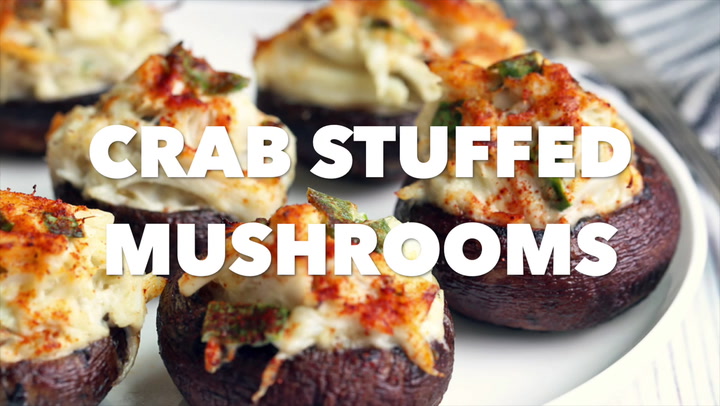 Easy Crabmeat Stuffed Mushrooms Recipe - Savvy Saving Couple