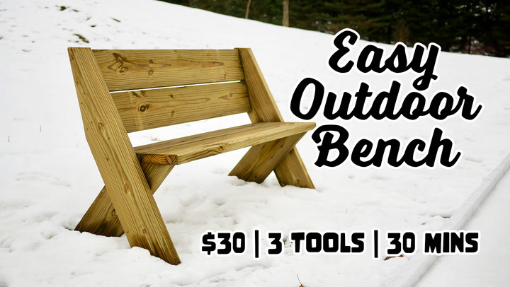 Diy Outdoor Bench In 30 Mins W Only 3, Diy Fire Pit Bench Plans