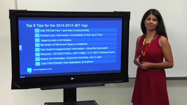 Top 8 Tips for the 2014-2015 MIT Application