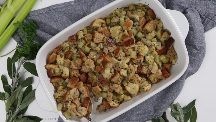 The BEST Stuffing Recipe - Crispy, Buttery Herb Stuffing - The Café Sucre  Farine