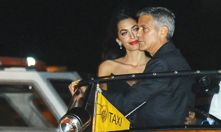 George y Amal Clooney emulan en Venecia las imágenes de las celebraciones de su boda
