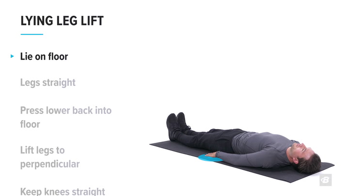 Flat Bench Lying Leg Raise  Exercise Videos & Guides