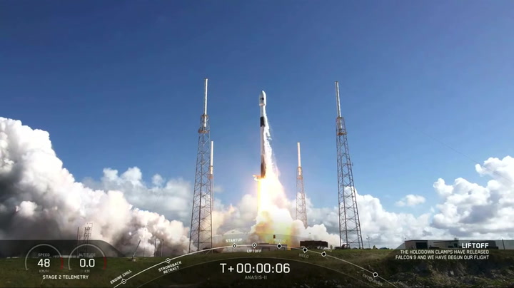 Blastoff! SpaceX Demo-2 rocket flies again to launch military satellite