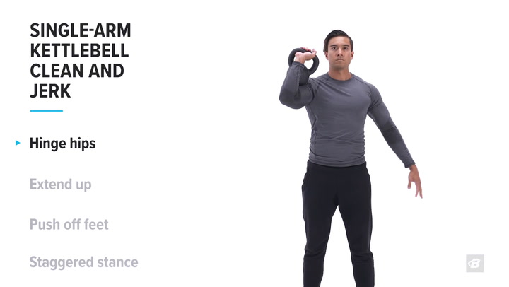 Single-arm kettlebell clean and | Exercise & Guides |