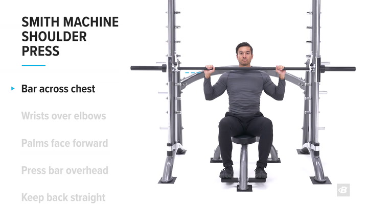 Smith Machine Shoulder Press Exercise